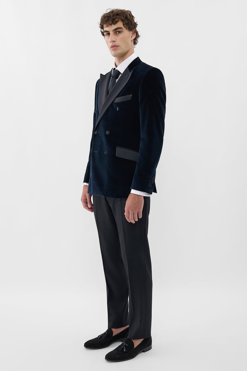 Royal Double Breasted Velvet Blazer - Velvet Sport Coat