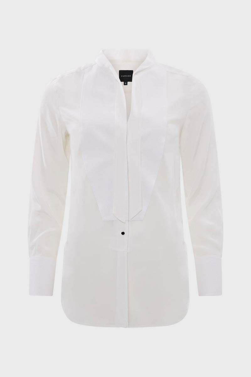 Rohe Women's Tuxedo Silk Shirt White