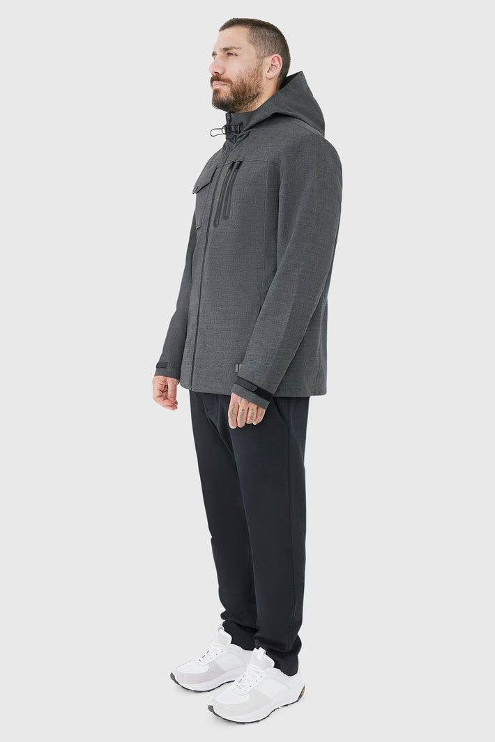 Woven Shield Hooded Jacket