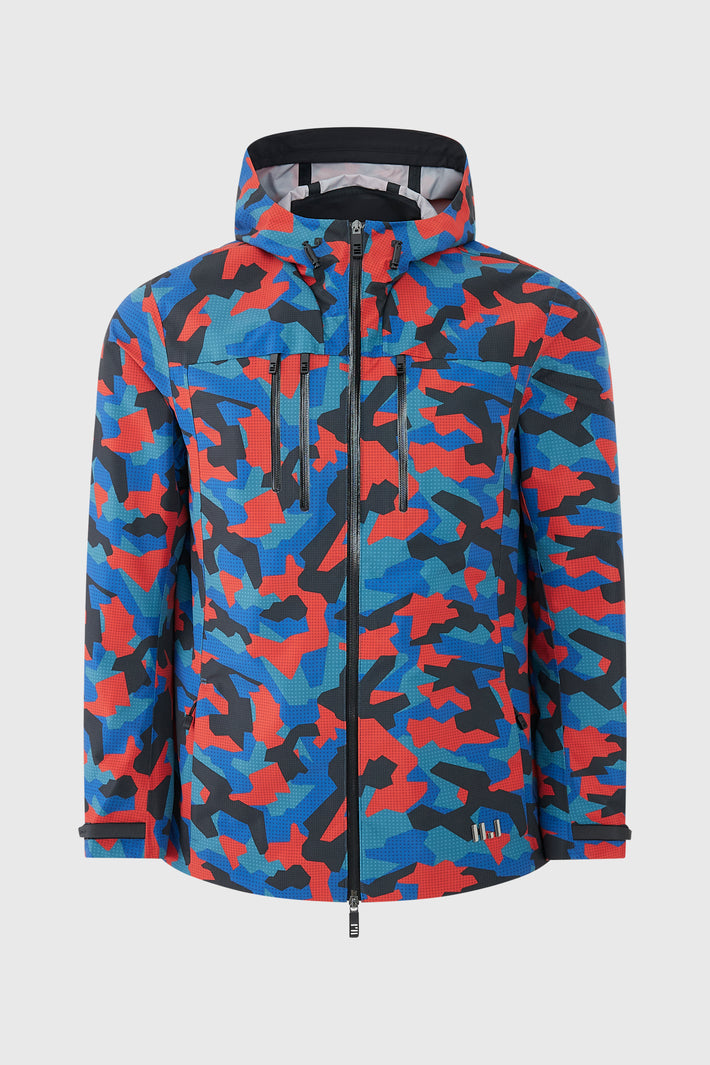 Printed technical Hooded Jacket