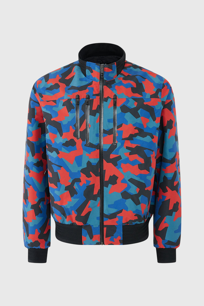 Printed Technical Bomber Jacket