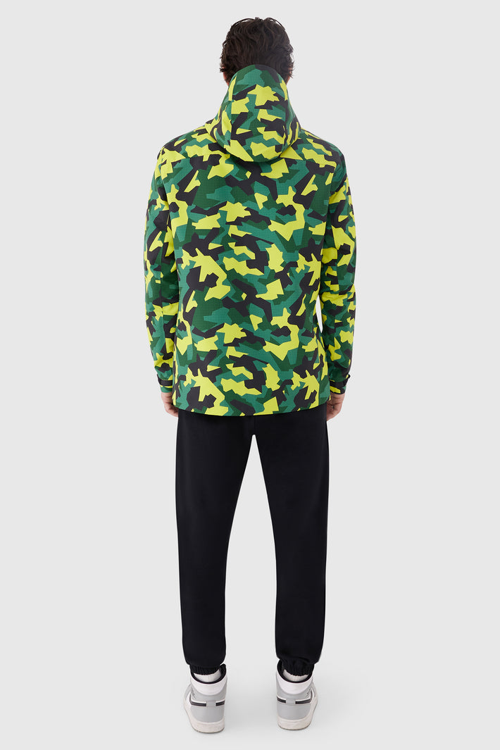 Printed technical Hooded Jacket