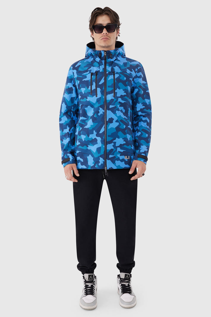Printed technical Hooded Jacket