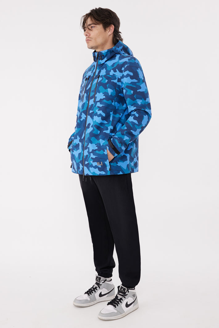 Printed technical Hooded Jacket