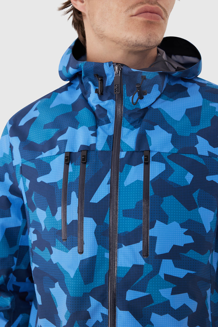 Printed technical Hooded Jacket