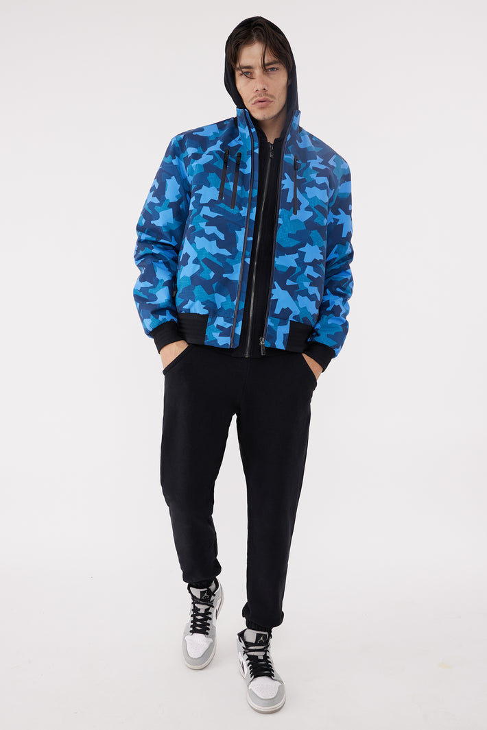 Printed Technical Bomber Jacket