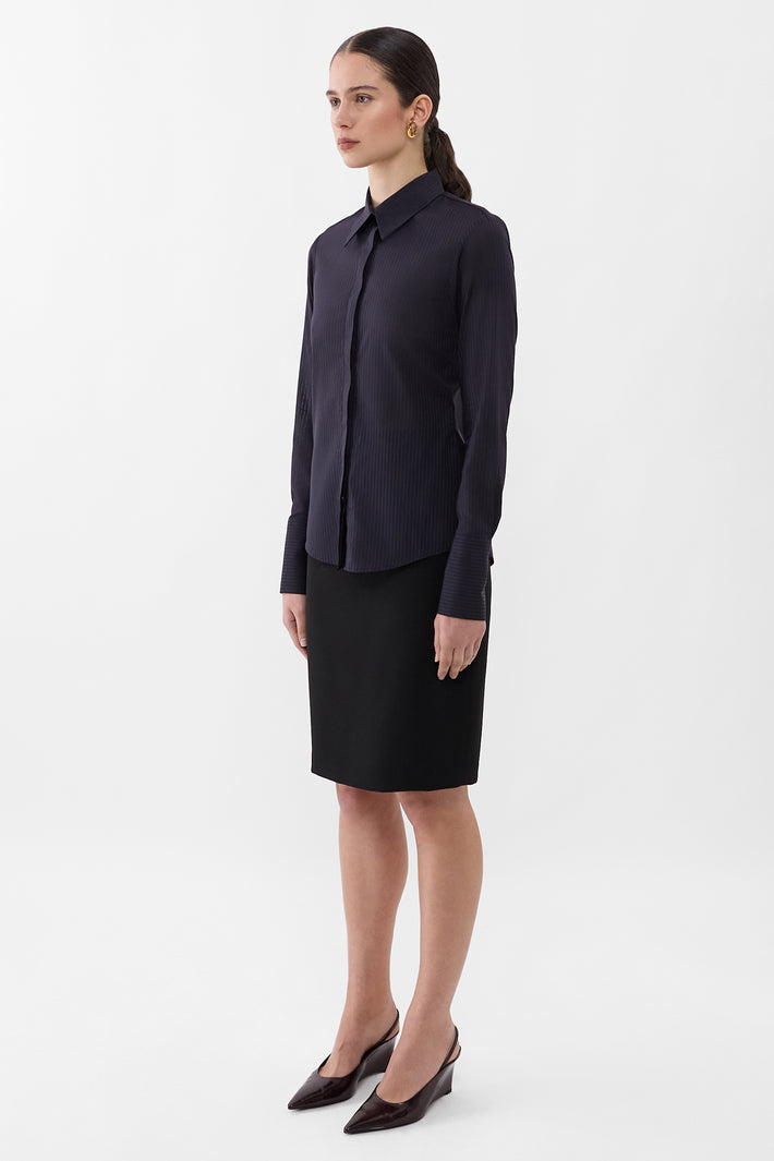 Classic Shirt Sheer Stripe