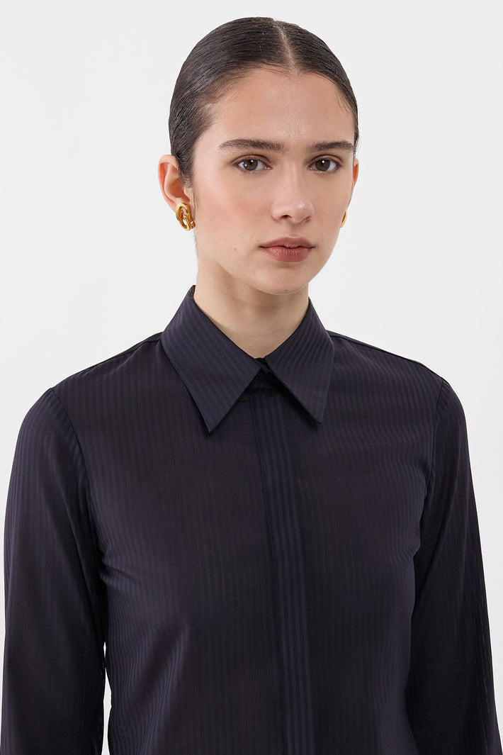 Classic Shirt Sheer Stripe