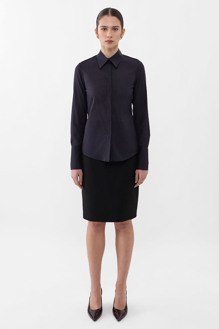 Classic Shirt Sheer Stripe