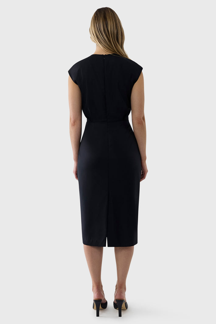 Gathered Waist Tailored Dress