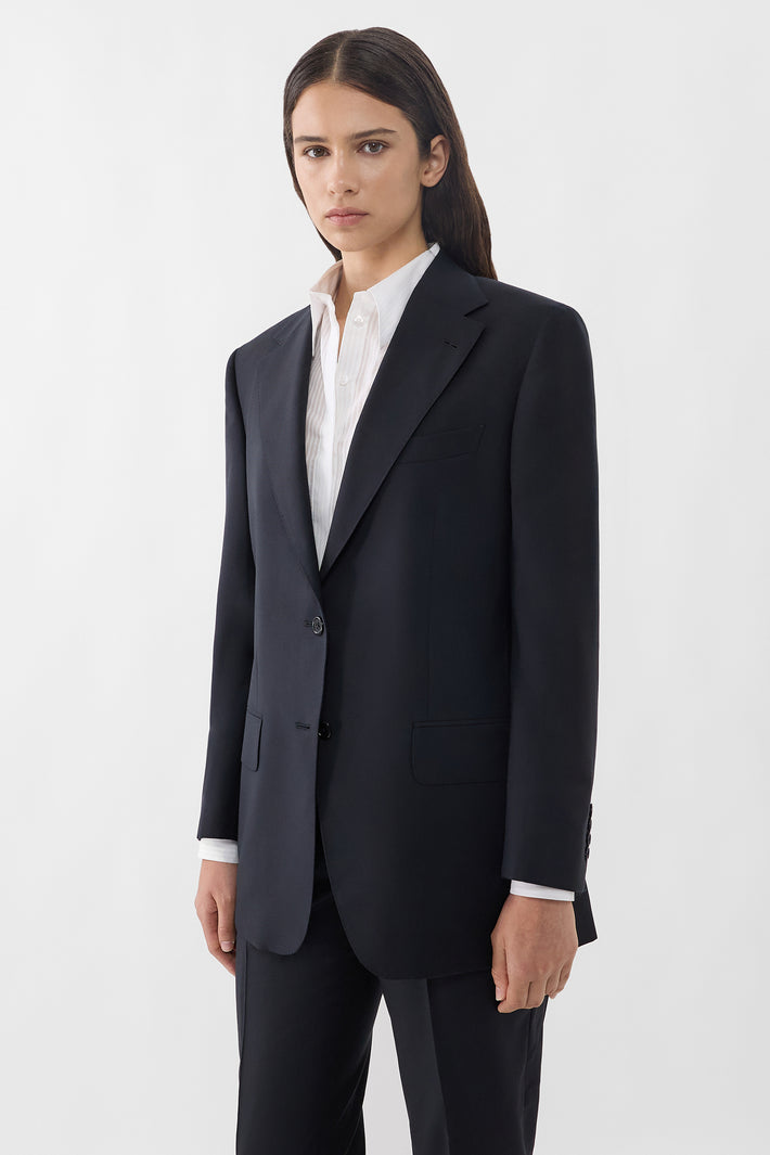 Fine Wool Oversized Blazer