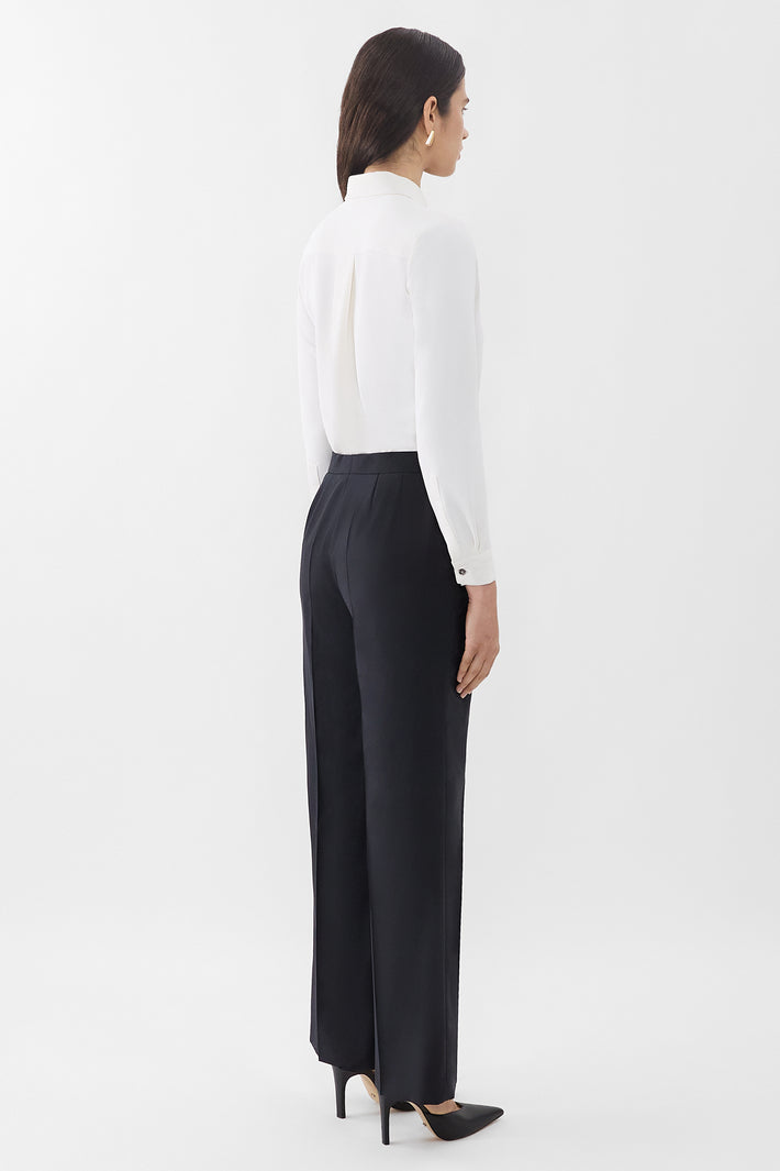 Fine Wide Leg Trouser