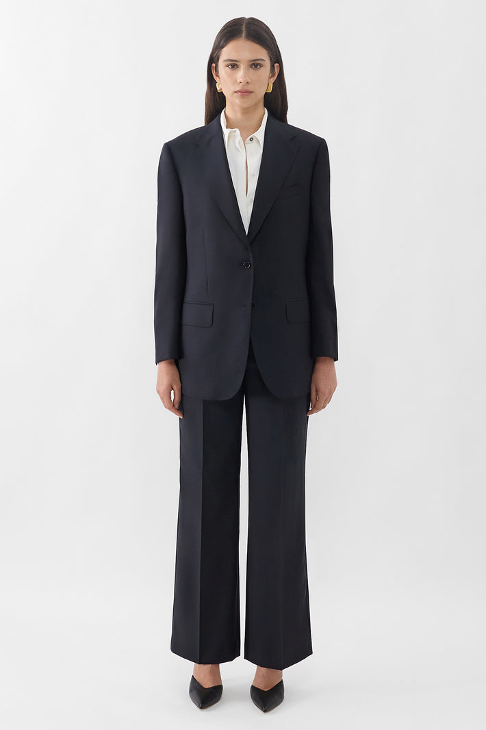 Fine Wide Leg Trouser