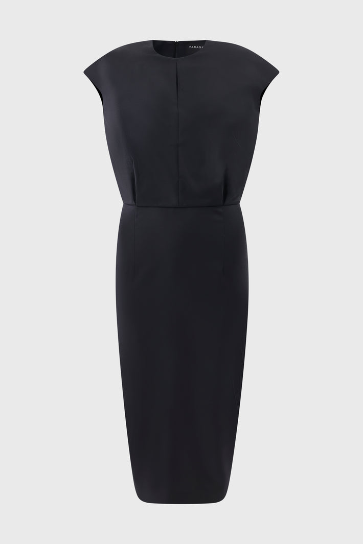 Gathered Waist Tailored Dress
