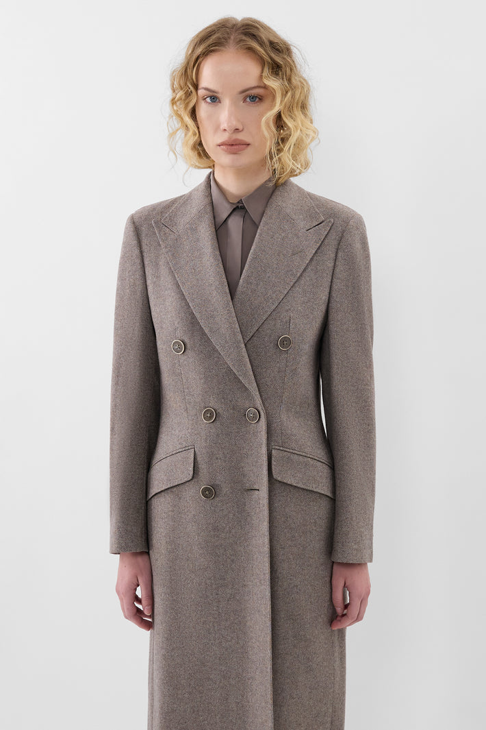 Herringbone DB Coat