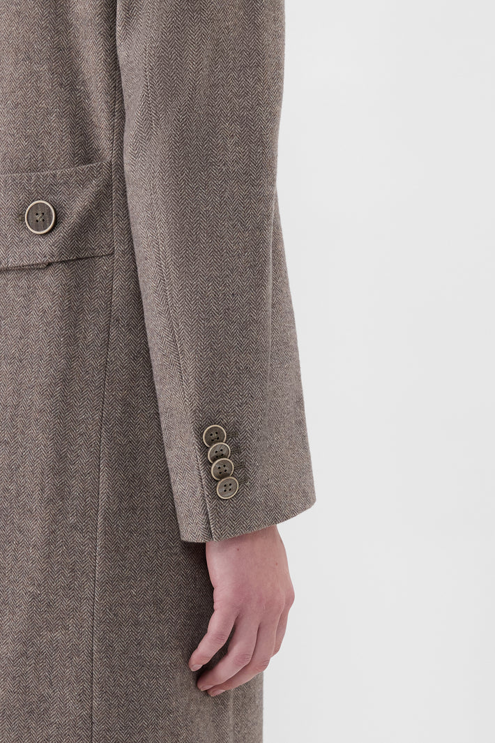 Herringbone DB Coat