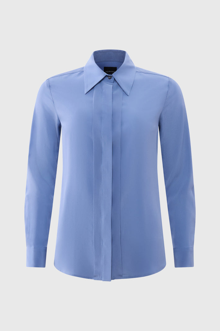 Single Pleat Silk Shirt