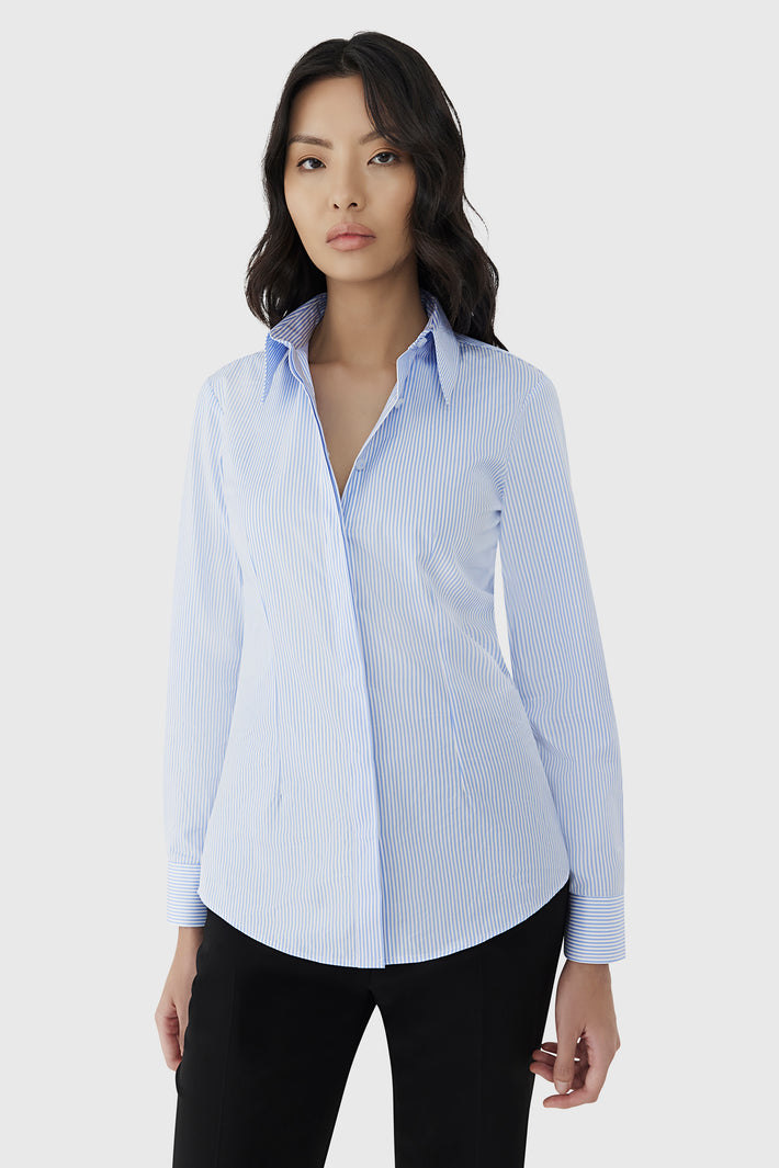 Tara Shirt Stripe Sky