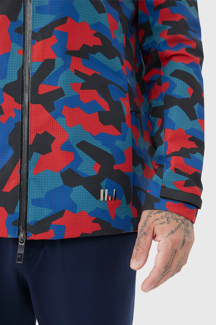 Printed technical Hooded Jacket