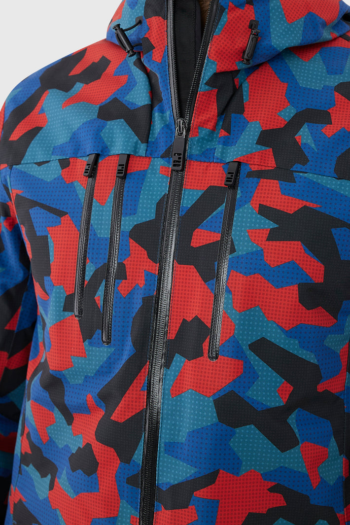 Printed technical Hooded Jacket