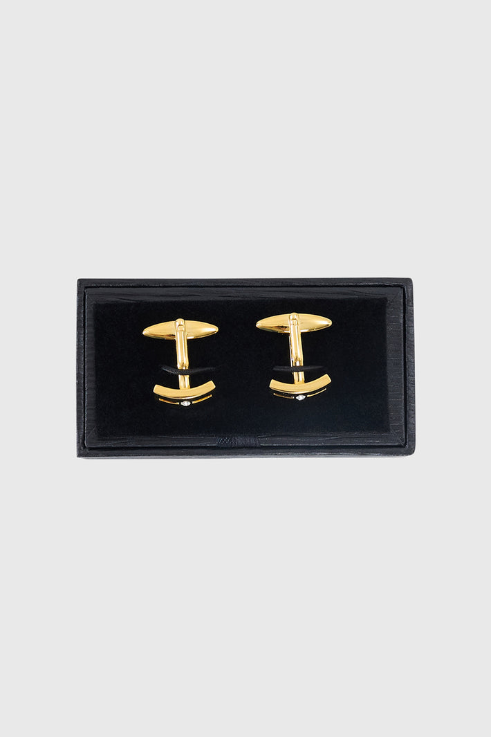 Gold Plated and Crystal Cufflinks