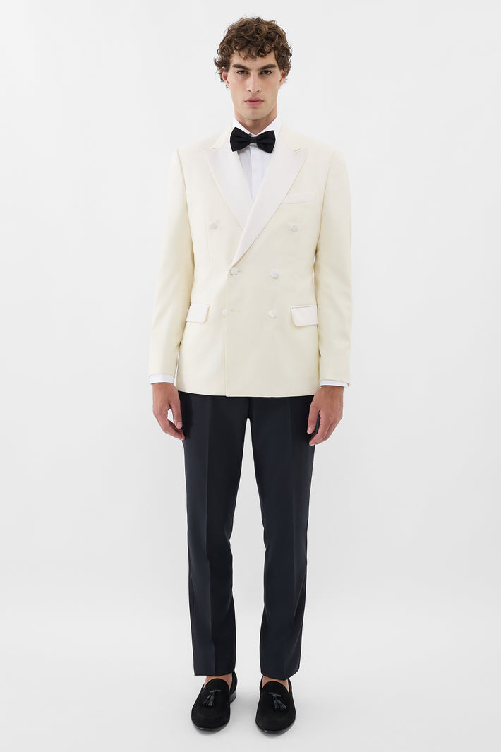 London Double Breasted Tuxedo Ivory