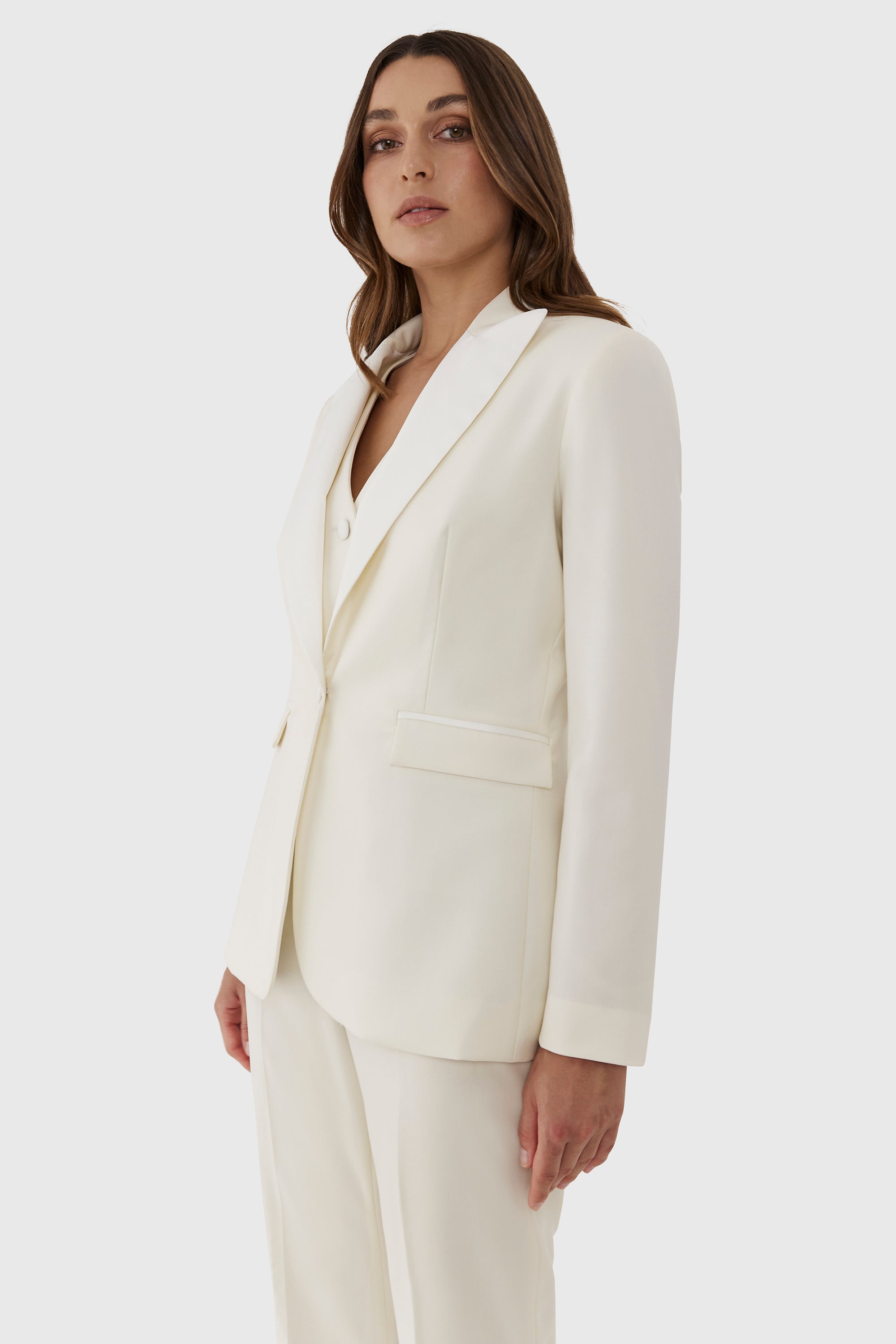 Ivory tuxedo jacket best sale