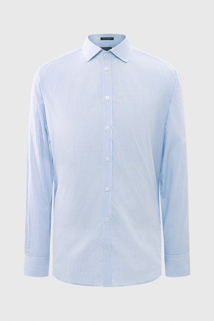 Jax Shirt- Mendel Blue
