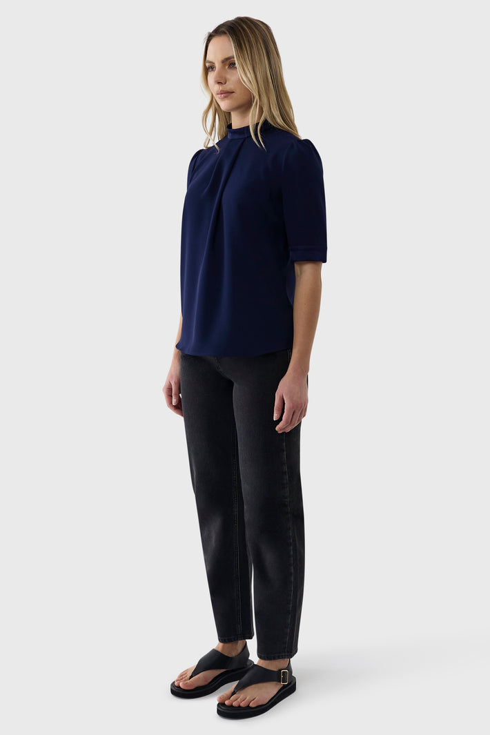 Crepe Short Sleeve Top