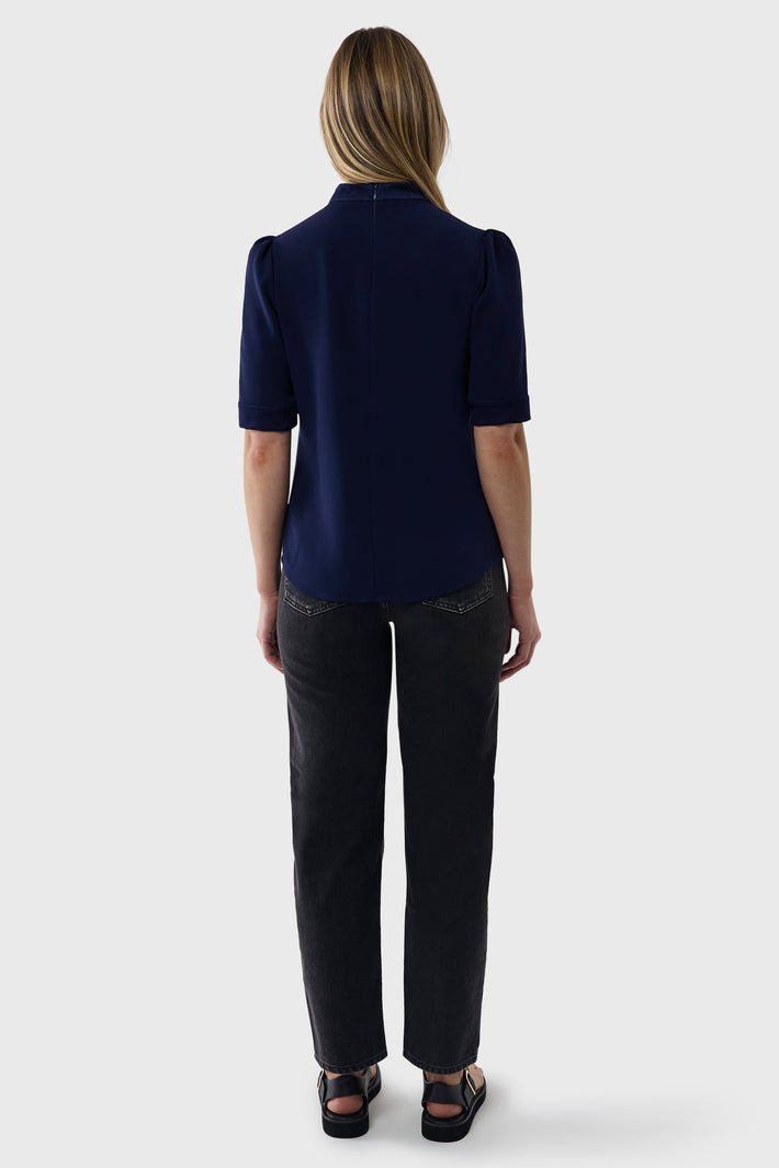 Crepe Short Sleeve Top