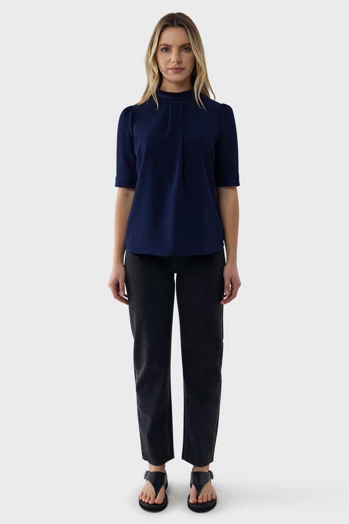 Crepe Short Sleeve Top