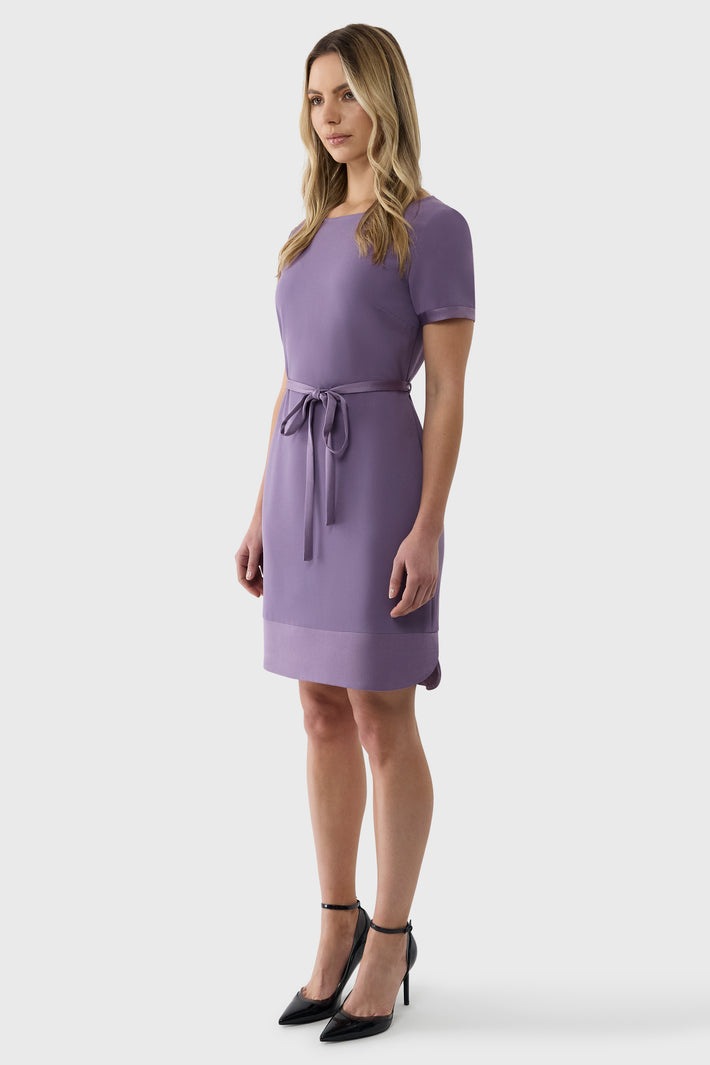 Satin Crepe Shift Dress