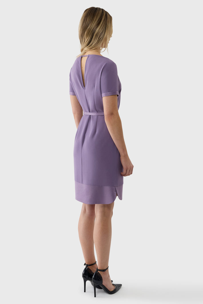 Satin Crepe Shift Dress