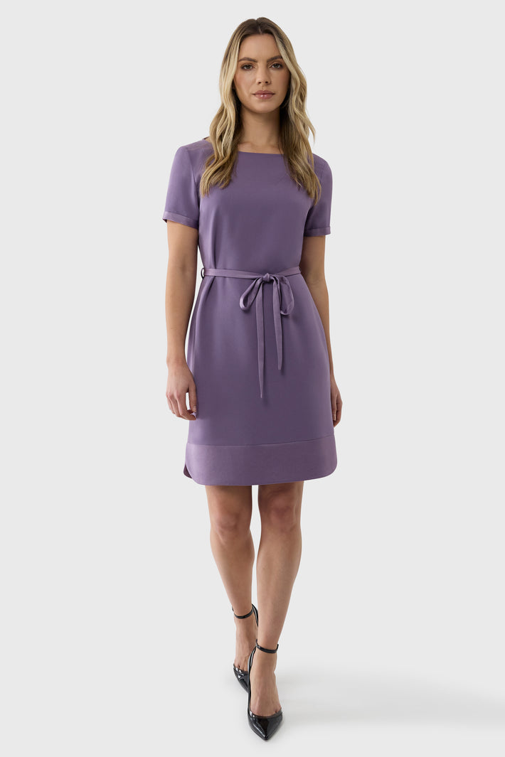 Satin Crepe Shift Dress