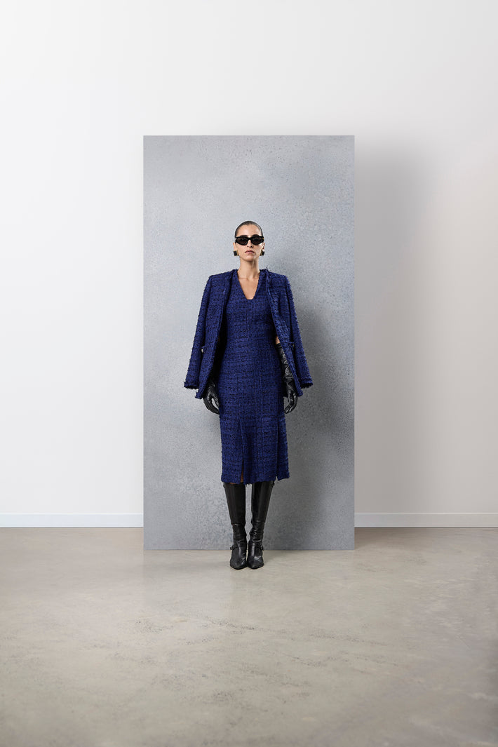 Navy Tweed