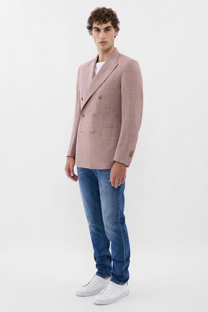 Milan Linen Double Breasted Blazer