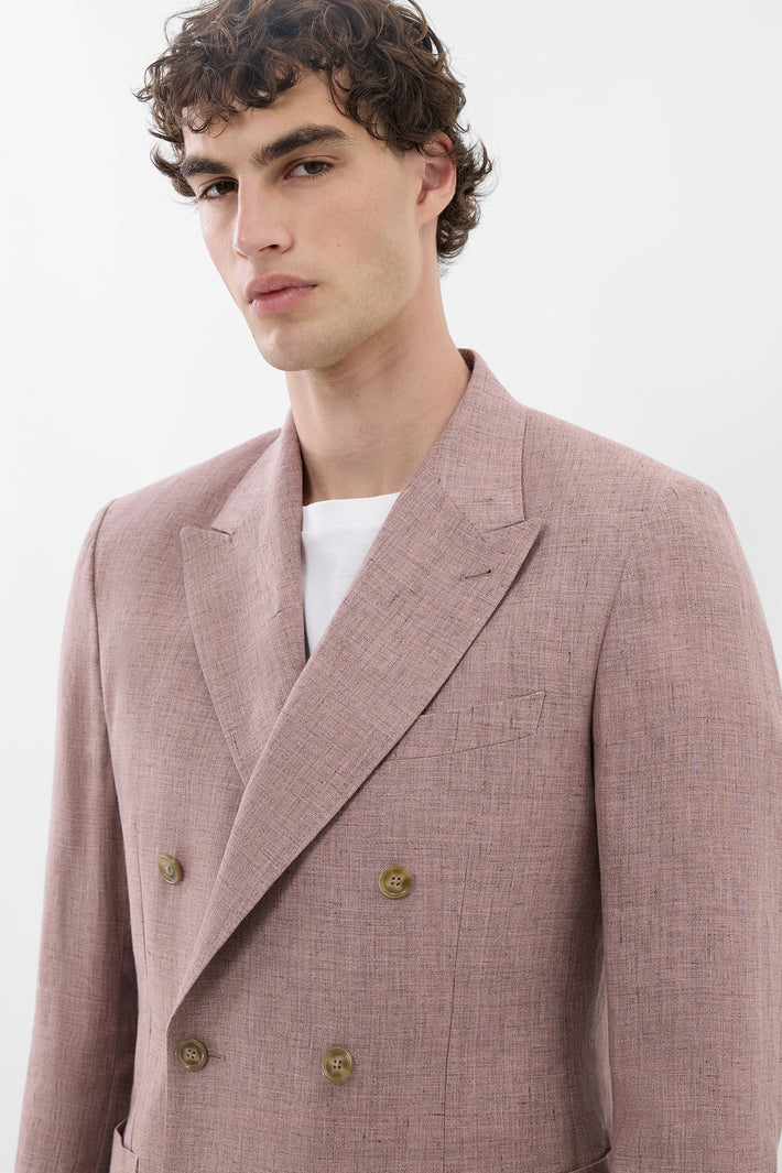 Milan Linen Double Breasted Blazer