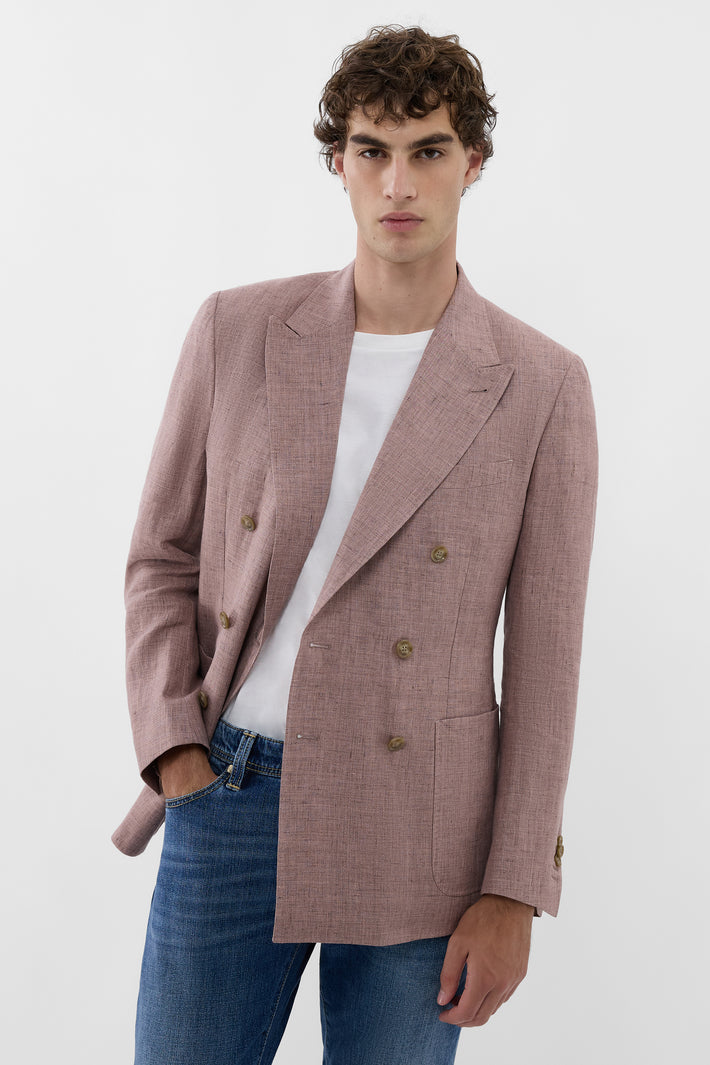 Milan Linen Double Breasted Blazer