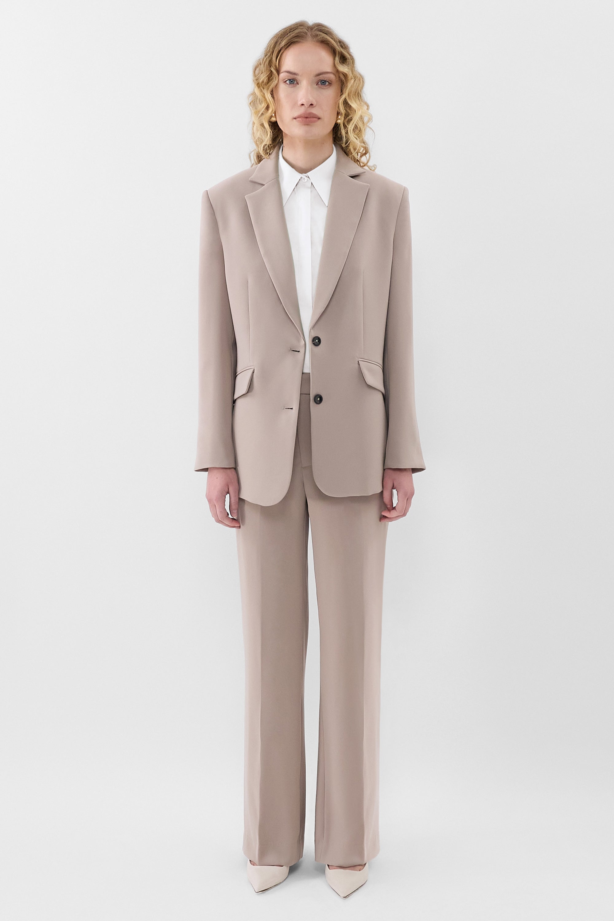 Mushroom Twill Oversized Blazer – Farage