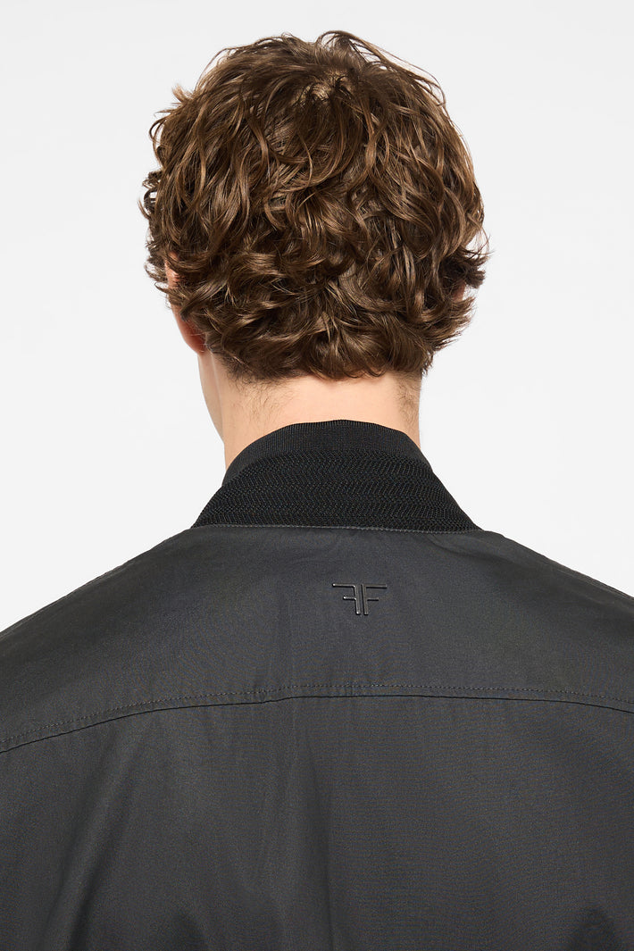 Wax Cotton Bomber Jacket