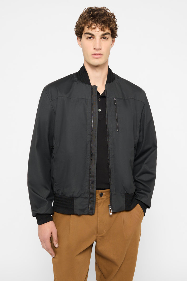Wax Cotton Bomber Jacket