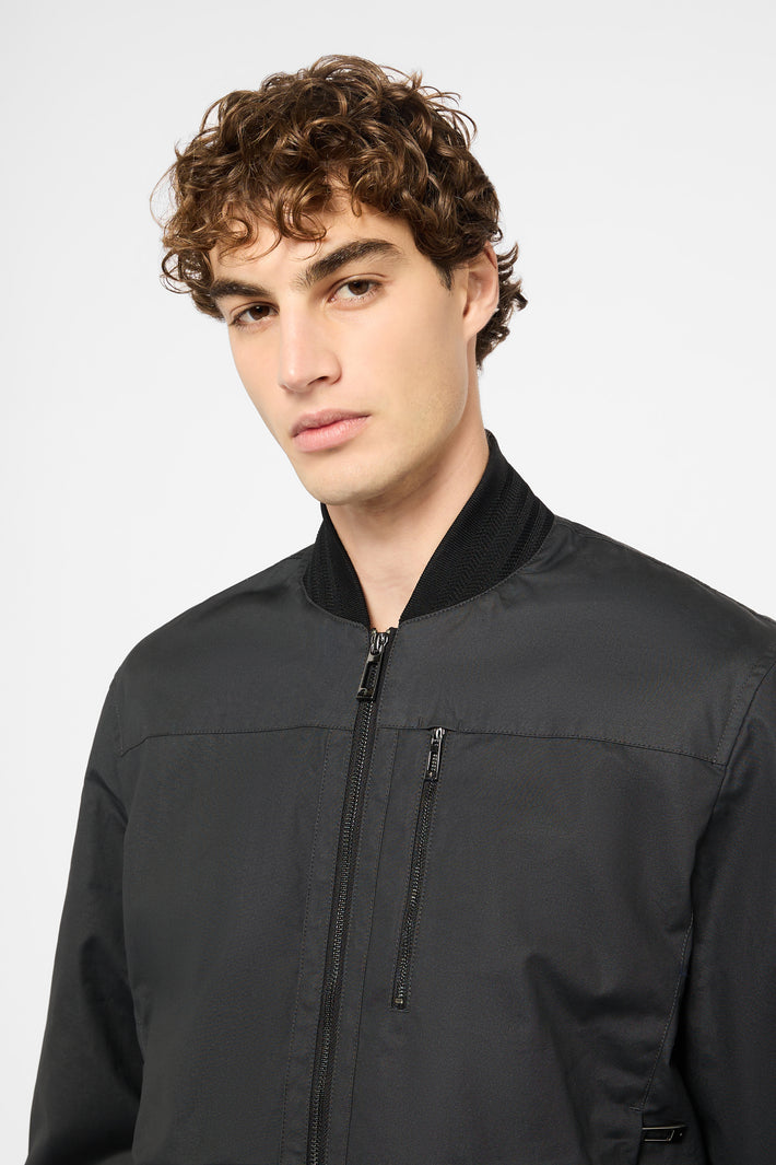 Wax Cotton Bomber Jacket