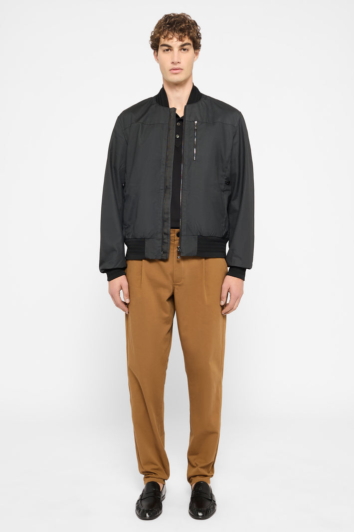 Wax Cotton Bomber Jacket