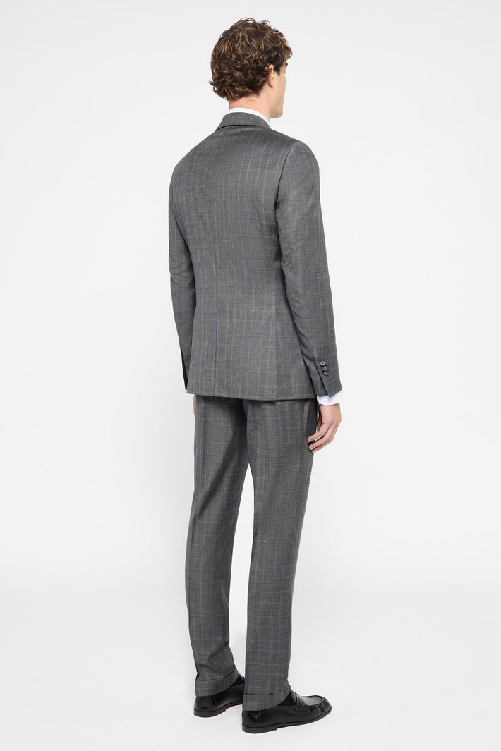 London Notch Lapel Check Suit