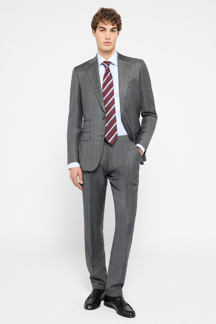 London Notch Lapel Check Suit