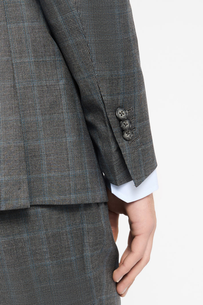 London Notch Lapel Check Suit