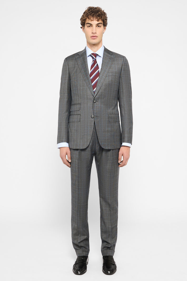London Notch Lapel Check Suit