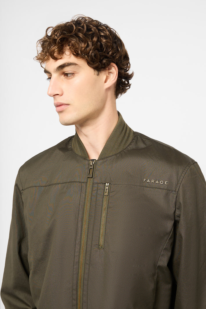 Wax Cotton Bomber Jacket