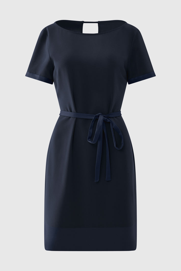 Satin Crepe Shift Dress