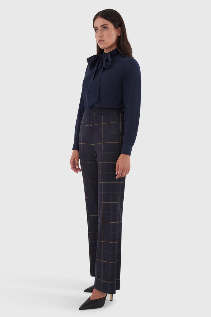 Norah Bow Blouse Navy